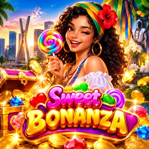 Símbolos de Sweet Bonanza explodindo em sequência no recurso tumble